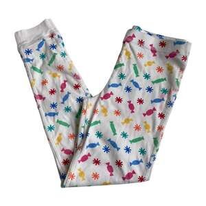 Primary Rainbow Candy Treats PJ Pants - White - 8/9